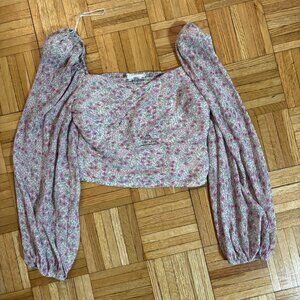 ASTR The Label floral blouse with cutout